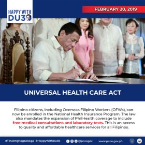 Philippines President Signs Universal Health Care Law CodeBlue