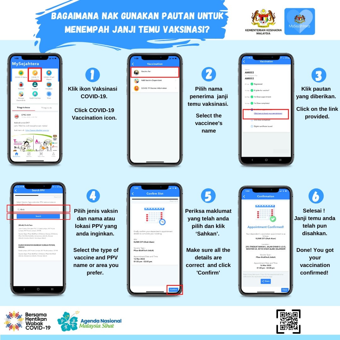 How to register for covid vaccine mysejahtera